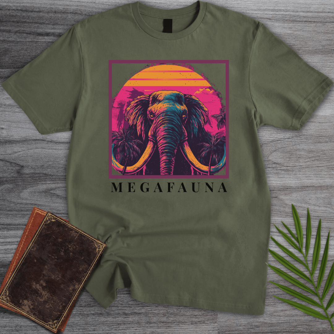 T-Shirt Military Green / S Megafauna Mammoth at Dusk T-Shirt