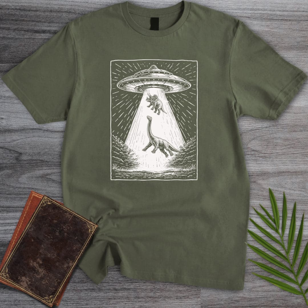 T-Shirt Military Green / S Mesozoic UFO Attack T-Shirt