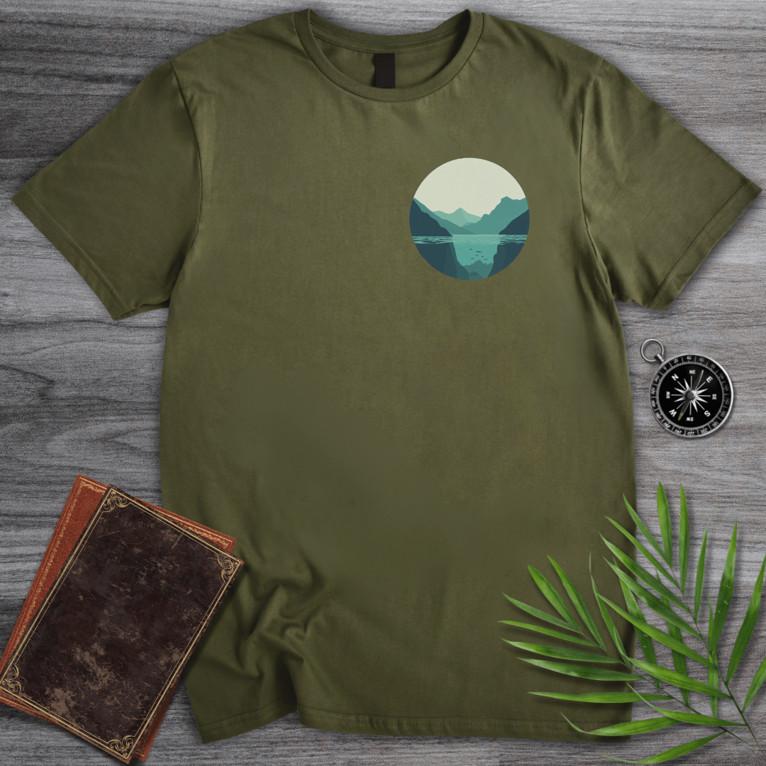 T-Shirt Military Green / S Minimalist Mountain Patch T-Shirt