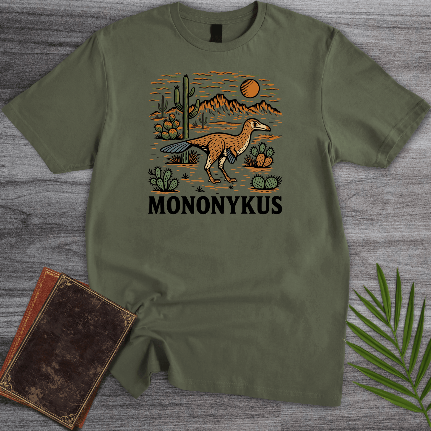 T-Shirt Military Green / S Mononykus Desert Long Owl T-Shirt
