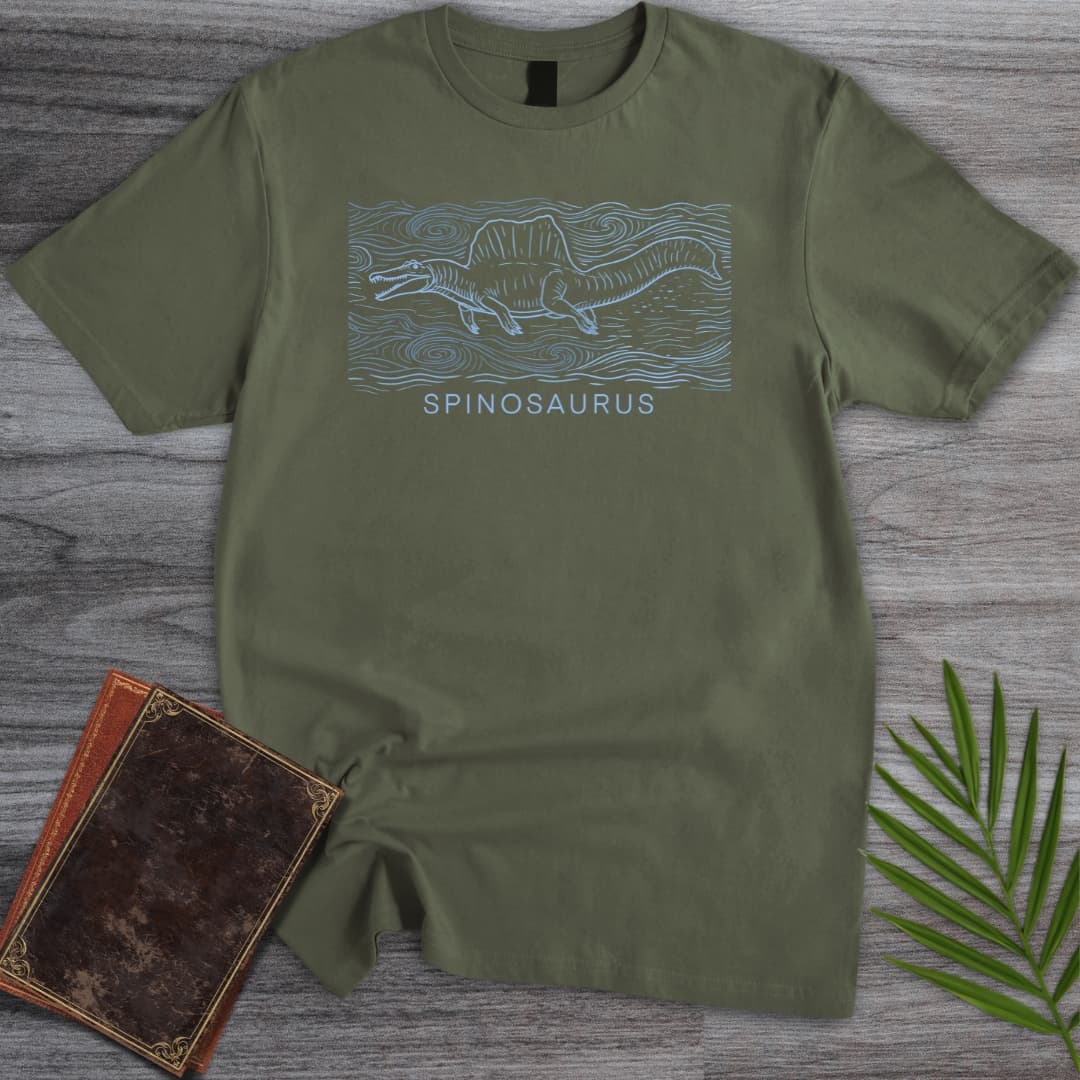 T-Shirt Military Green / S Night Sail Spinosaurus T-Shirt