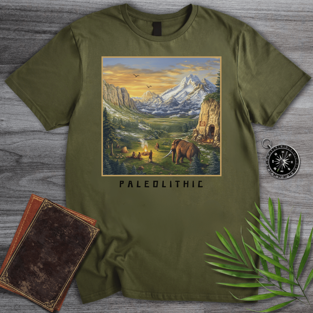 T-Shirt Military Green / S Paleolithic Ancient Settlement T-Shirt