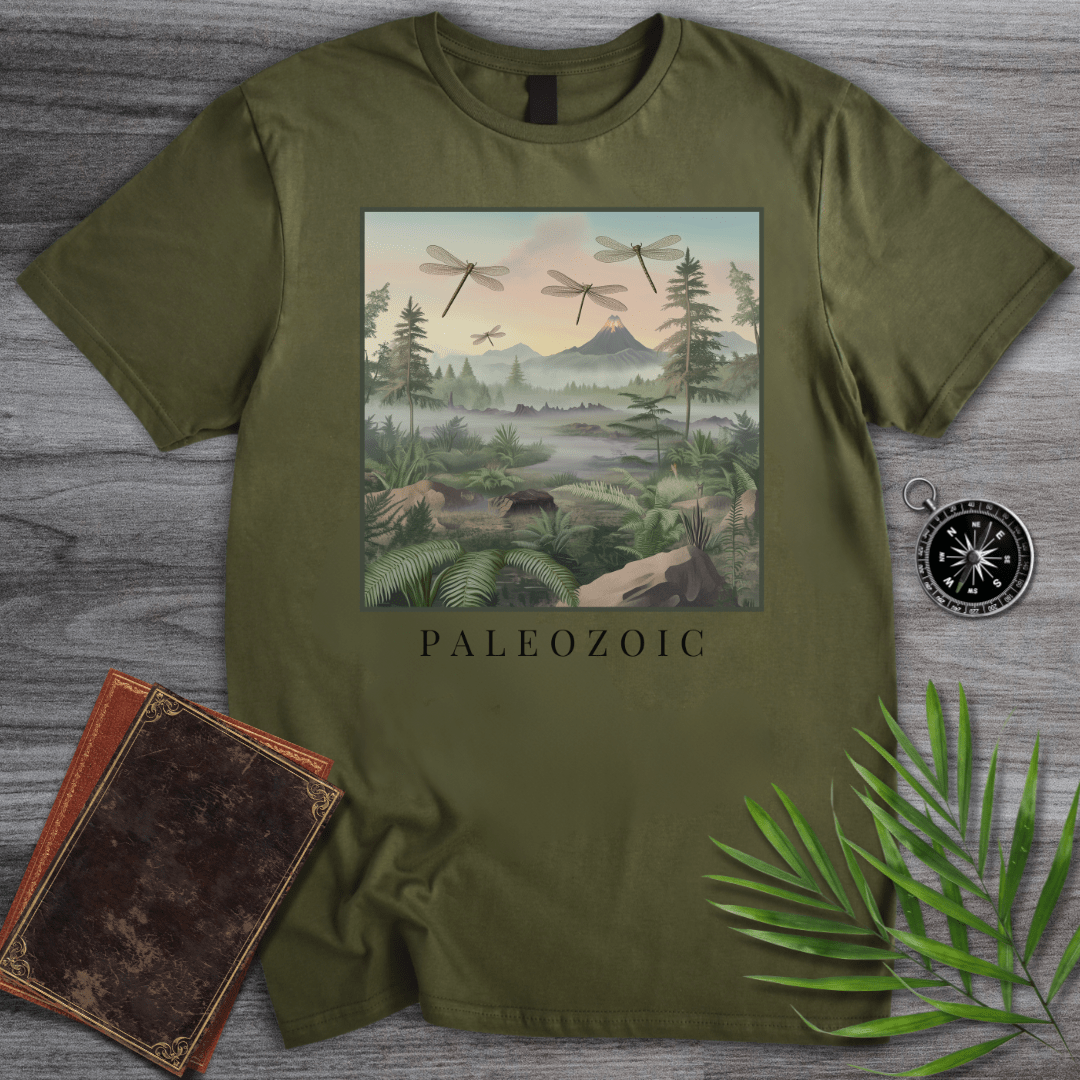 T-Shirt Military Green / S Paleozoic Dawn Dragonfly T-Shirt
