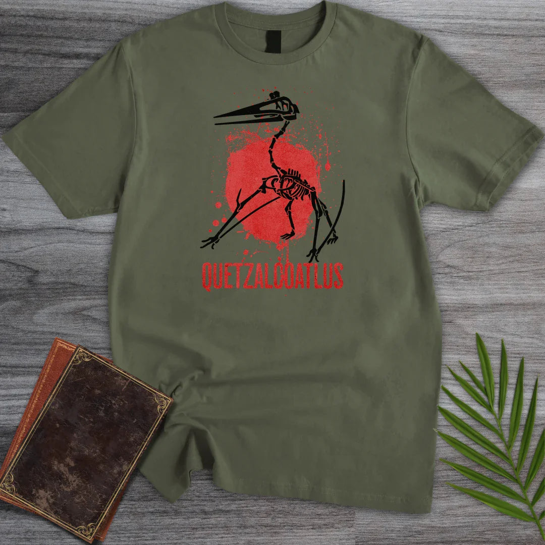 T-Shirt Military Green / S Red Painted Quetzalcoatlus T-Shirt
