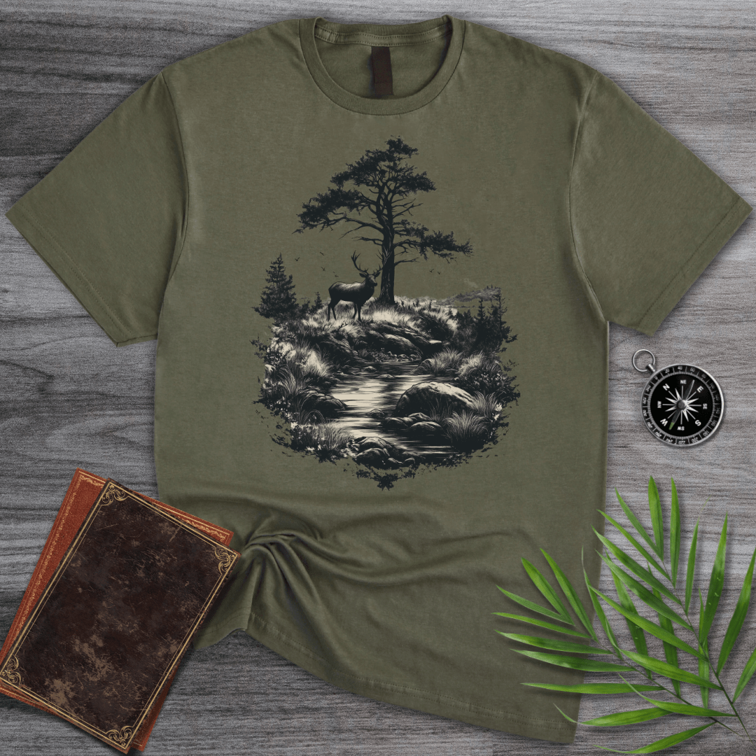 T-Shirt Military Green / S Silent Pines Wilderness T-Shirt