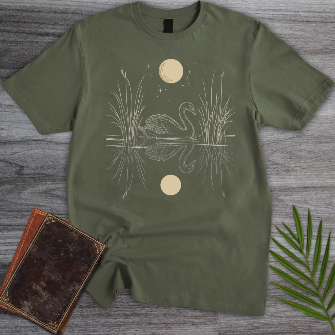 T-Shirt Military Green / S Silver Glide Swan T-Shirt