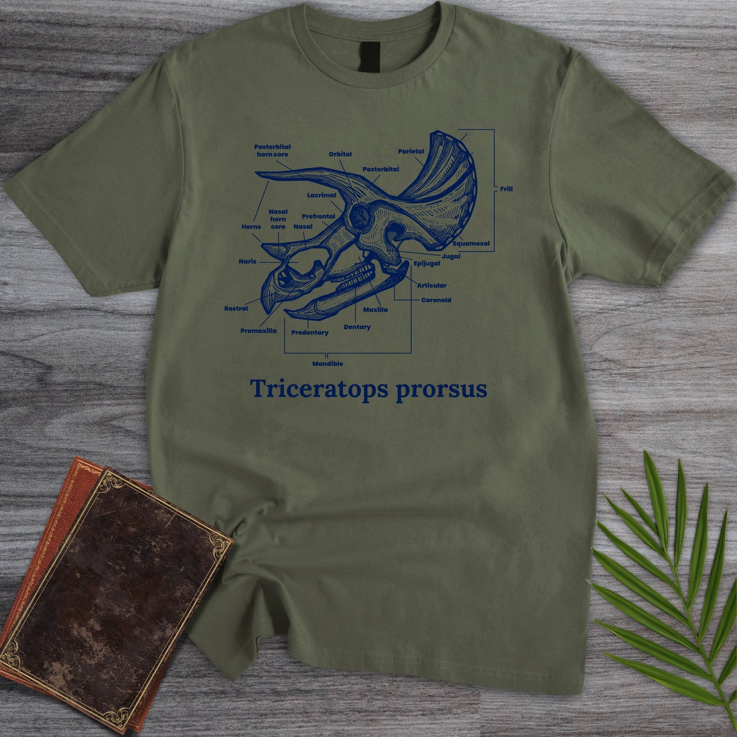 T-Shirt Military Green / S The Head of Triceratops T-Shirt