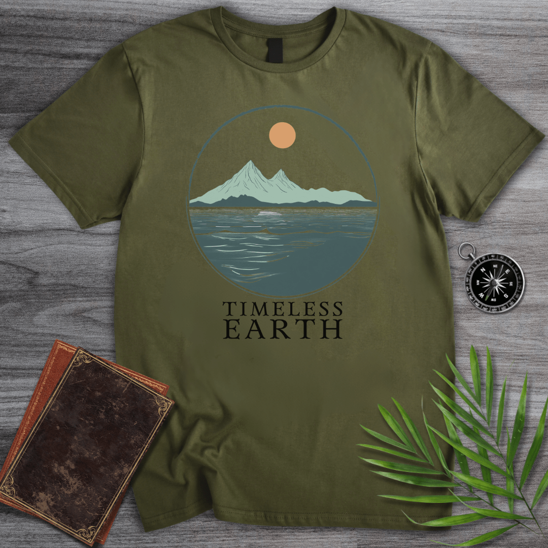 T-Shirt Military Green / S Timeless Earth Ocean & Mountain T-Shirt