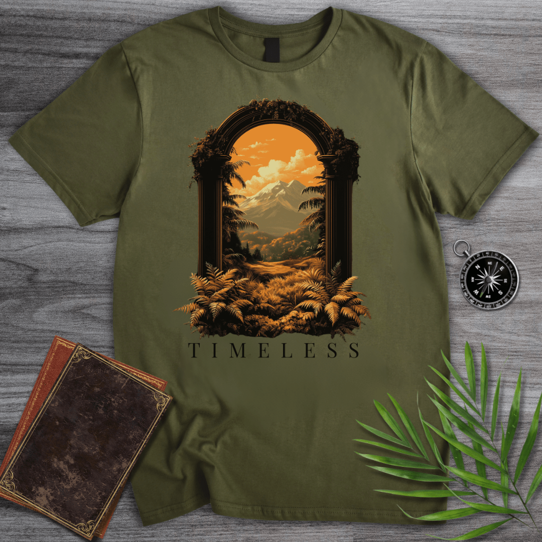 T-Shirt Military Green / S Timeless Framed Mountain T-Shirt