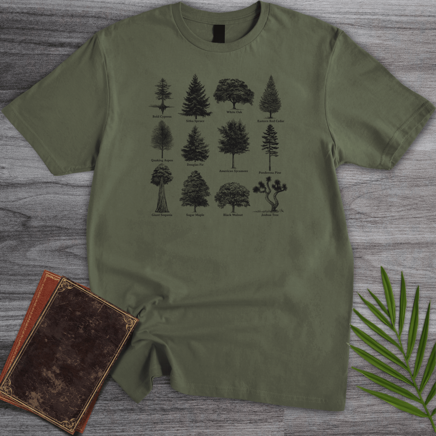 T-Shirt Military Green / S Trees of North America T-Shirt