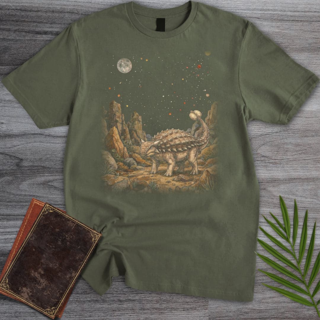 T-Shirt Military Green / S Vintage Rocky Ankylosaurus T-Shirt