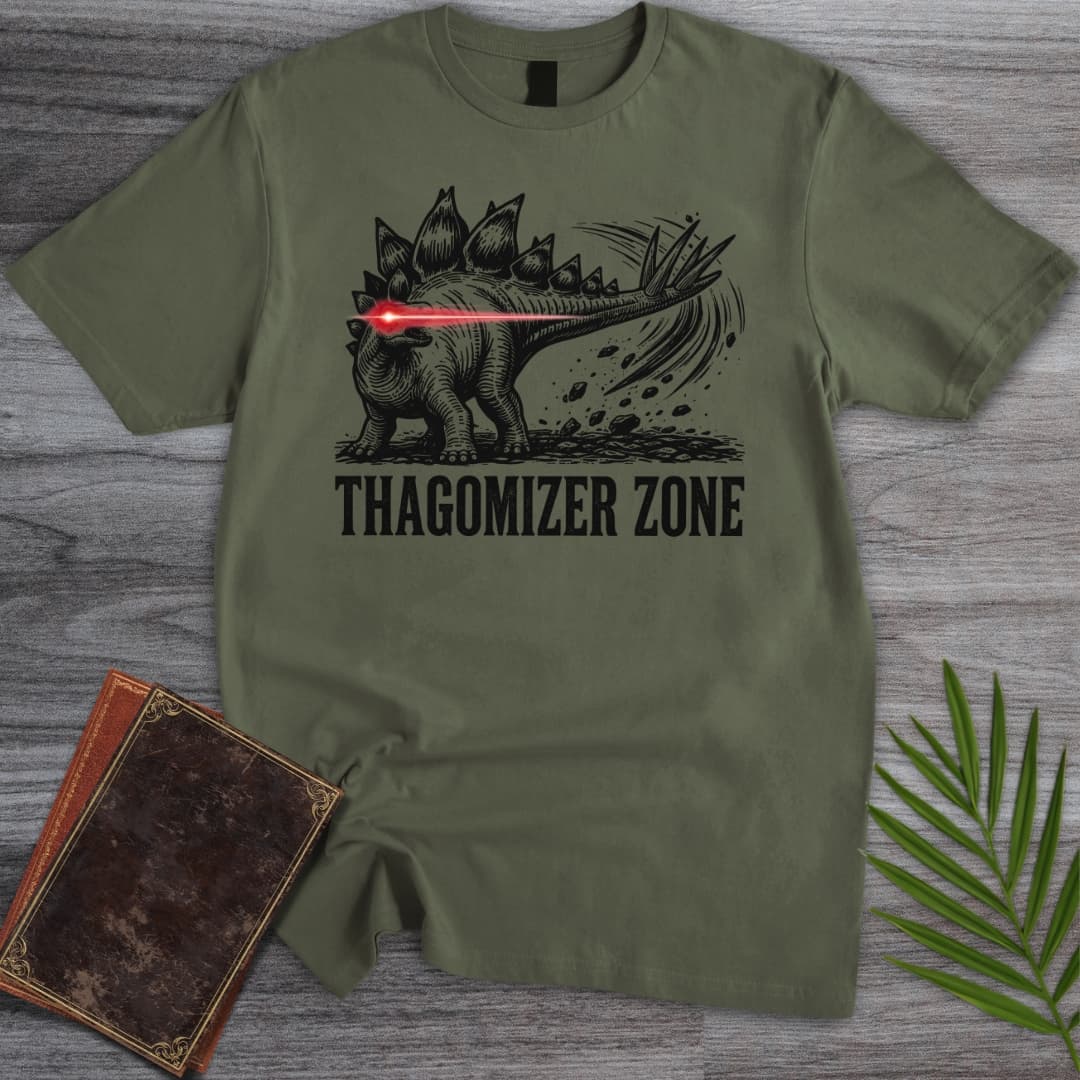 T-Shirt Military Green / S You're in Thagomizer Zone T-Shirt