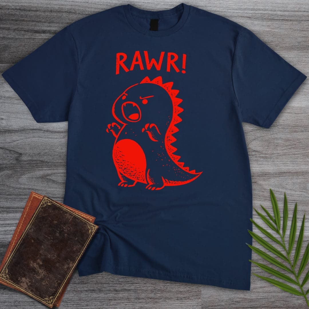 T-Shirt Navy / S Cute Dino Rawr T-Shirt