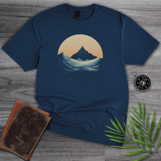T-Shirt Navy / S Minimalist Deep Sea Mountain T-Shirt
