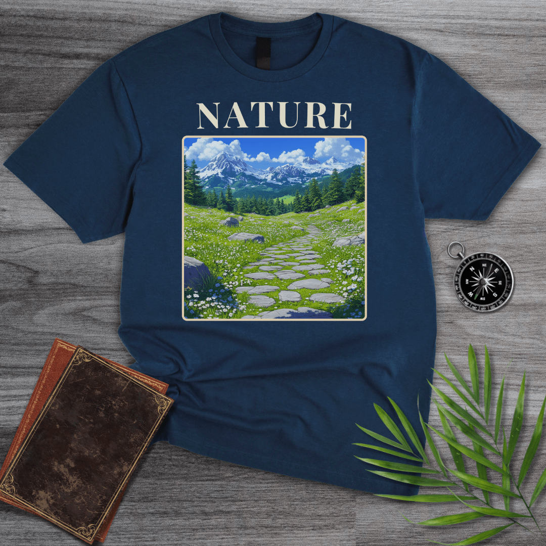 T-Shirt Navy / S Nature Mountain Valley T-Shirt