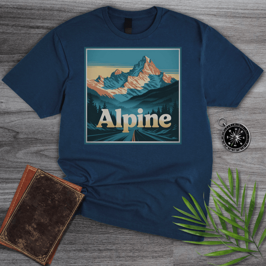 T-Shirt Navy / S Nostalgic Alpine Mountains T-Shirt