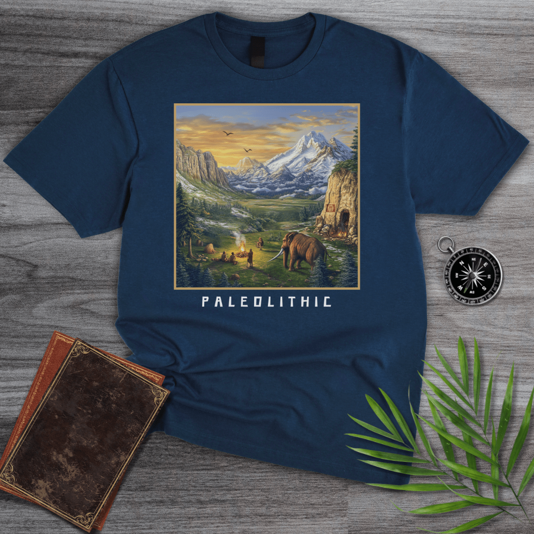 T-Shirt Navy / S Paleolithic Ancient Settlement T-Shirt