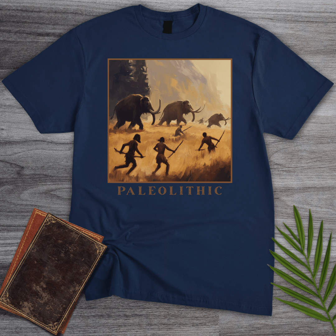 T-Shirt Navy / S Paleolithic Mammoth Hunters T-Shirt