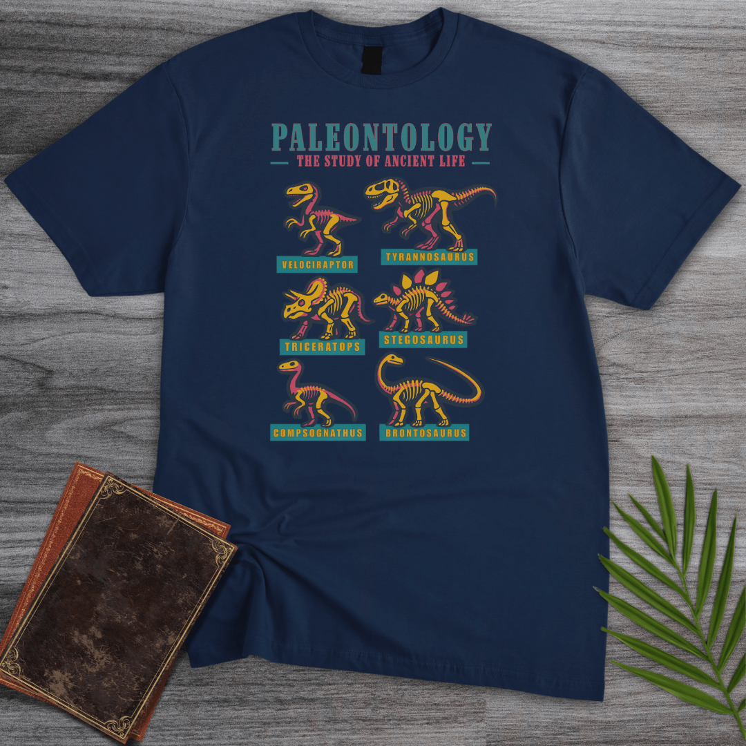 T-Shirt Navy / S Paleontology Vintage Fossil Names T-Shirt