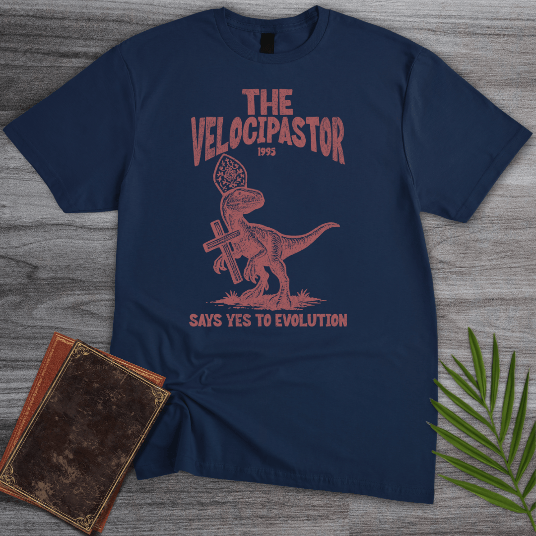 T-Shirt Navy / S Velocipastor Evolution Teachings T-Shirt