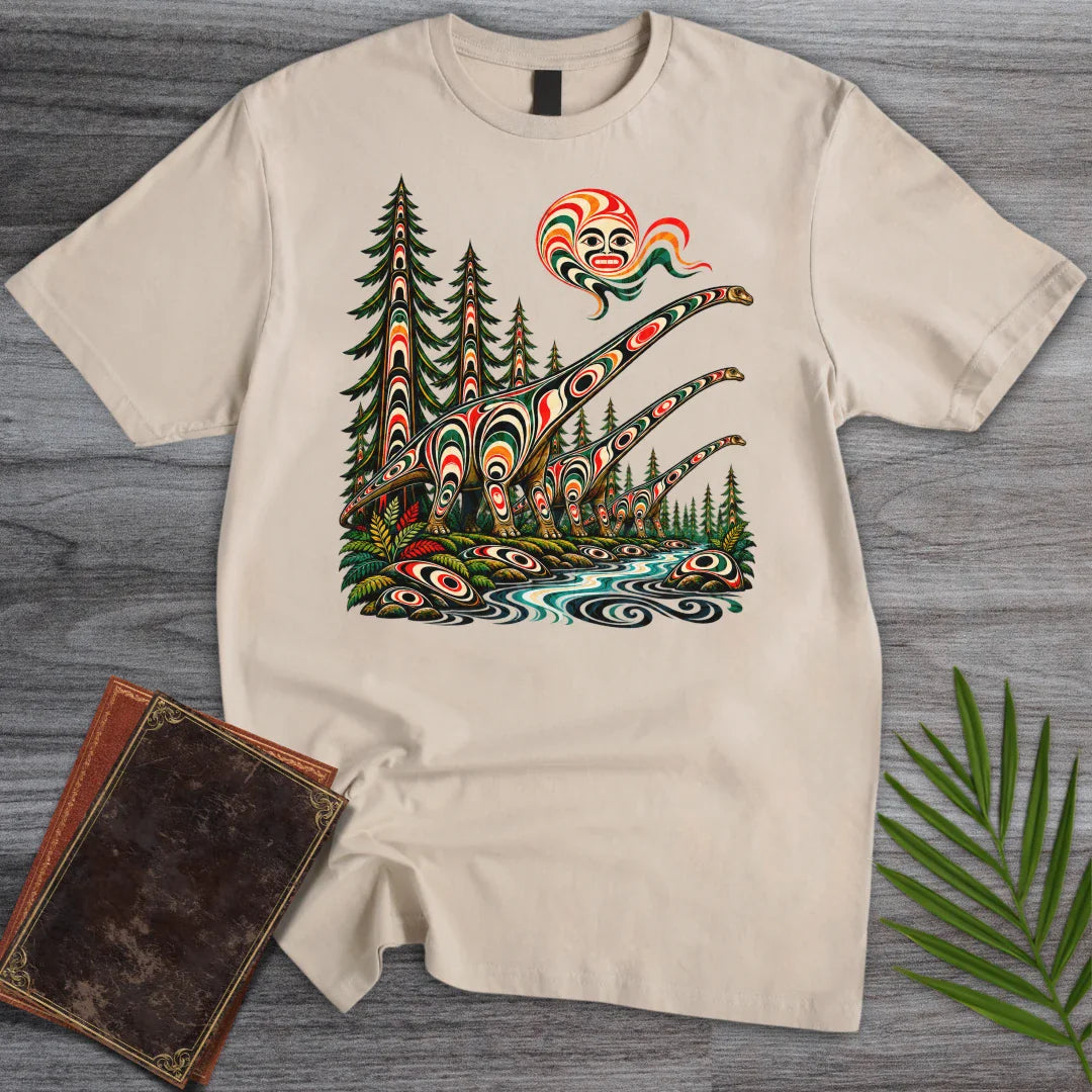 T-Shirt Sand / S Ancient Coastal Sauropod T-Shirt