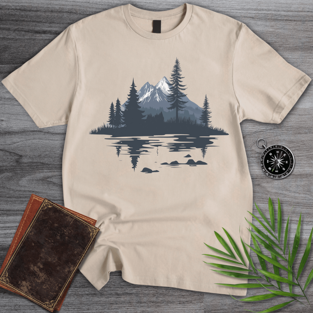 T-Shirt Sand / S Glacial Mountain Pine Landscape T-Shirt