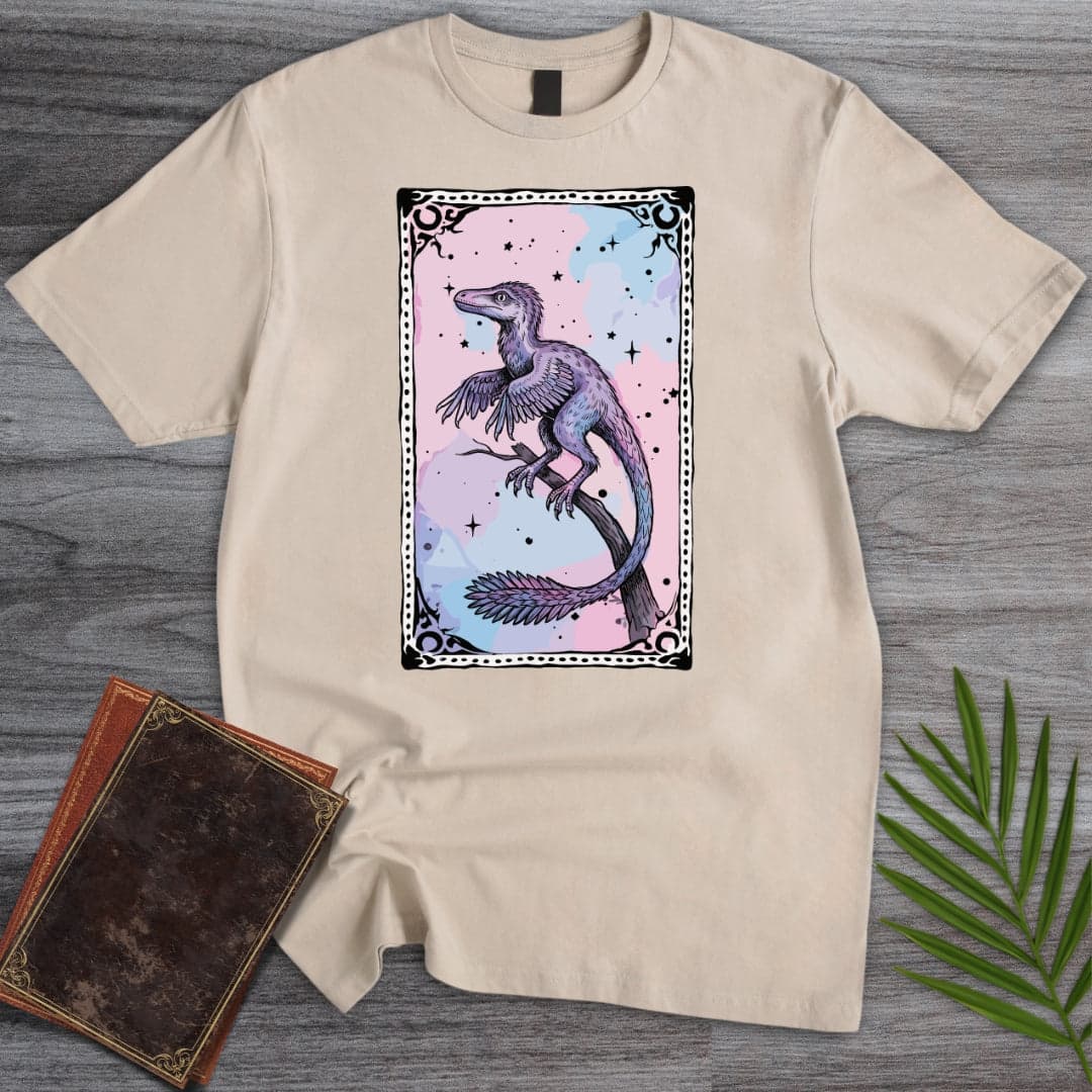 T-Shirt Sand / S Microraptor Framed Leaves T-Shirt