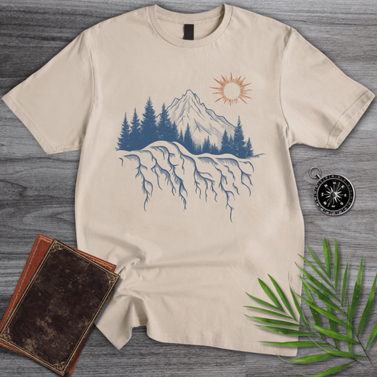 T-Shirt Sand / S Mountain Pine Tree Roots T-Shirt