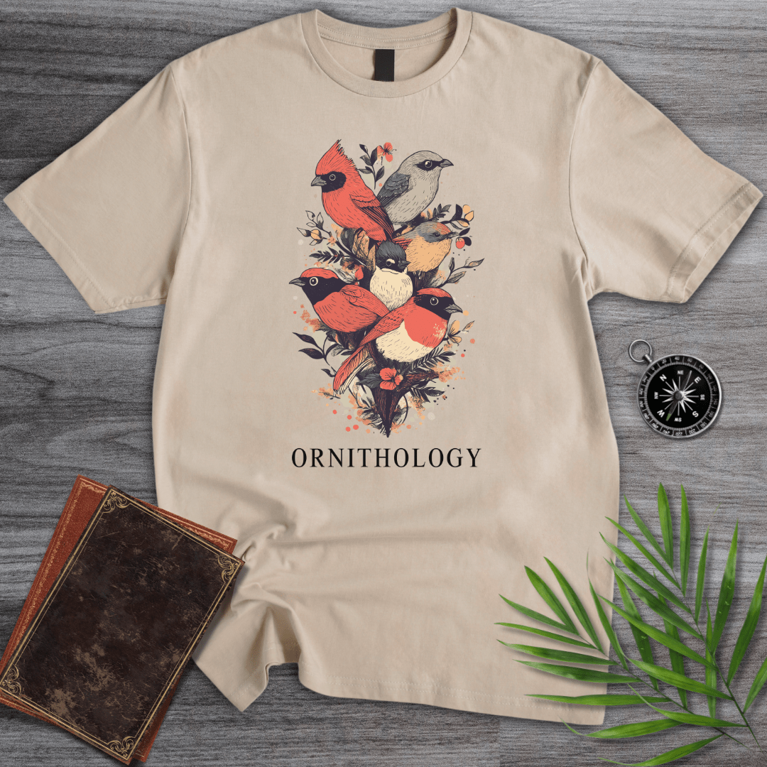 T-Shirt Sand / S Ornithology, Study of Birds T-Shirt