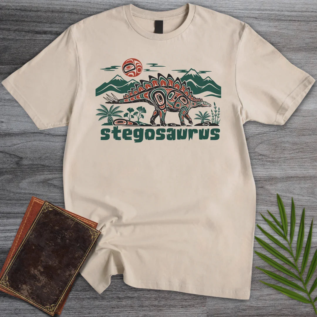 T-Shirt Sand / S Pacific Northwest Stegosaurus T-Shirt