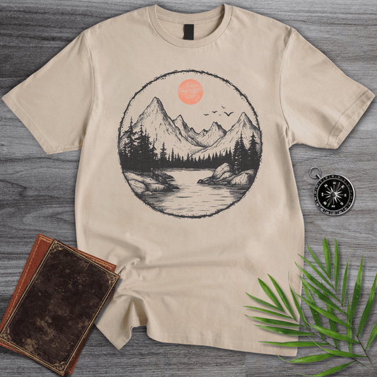 T-Shirt Sand / S Tranquil Mountain View T-Shirt