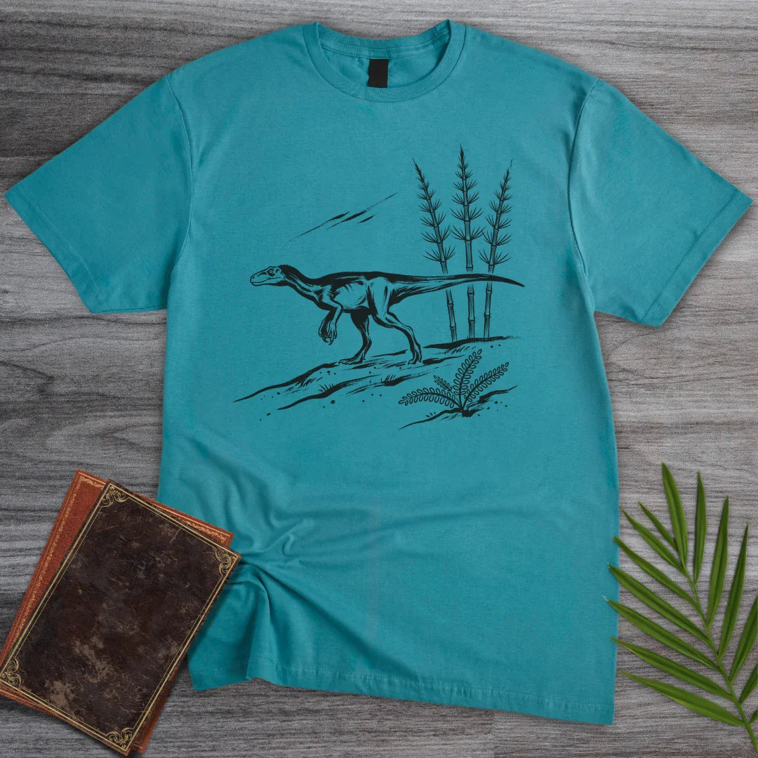 T-Shirt Tropical Blue / M Ink Brush Herrerasaurus T-Shirt