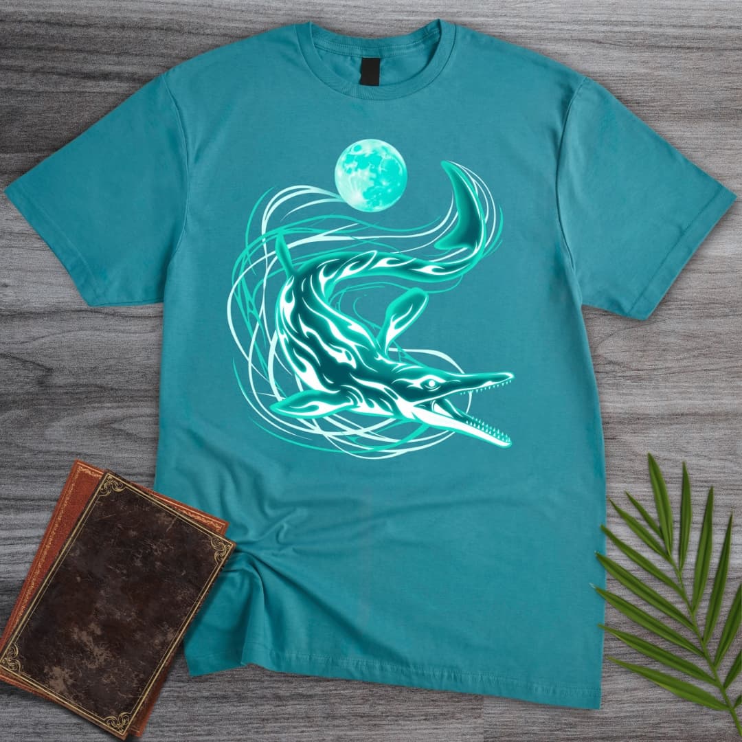 T-Shirt Tropical Blue / S A Blue Mosasaurus Moon T-Shirt