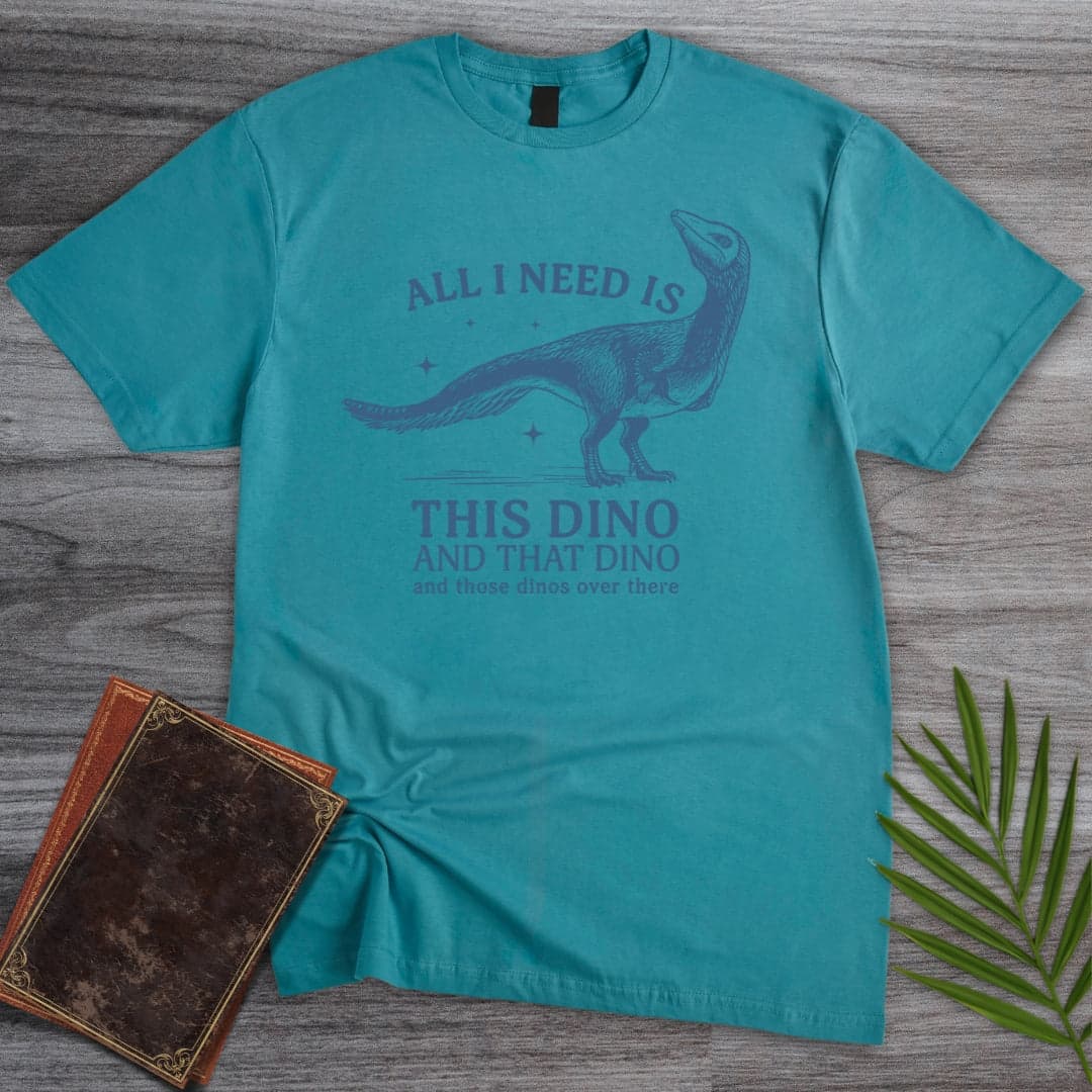 T-Shirt Tropical Blue / S All I Need Are Dinos Mononykus T-Shirt