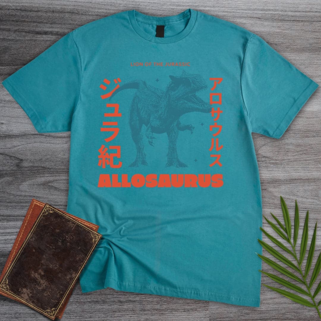 T-Shirt Tropical Blue / S Allosaurus Japanese Vintage T-Shirt