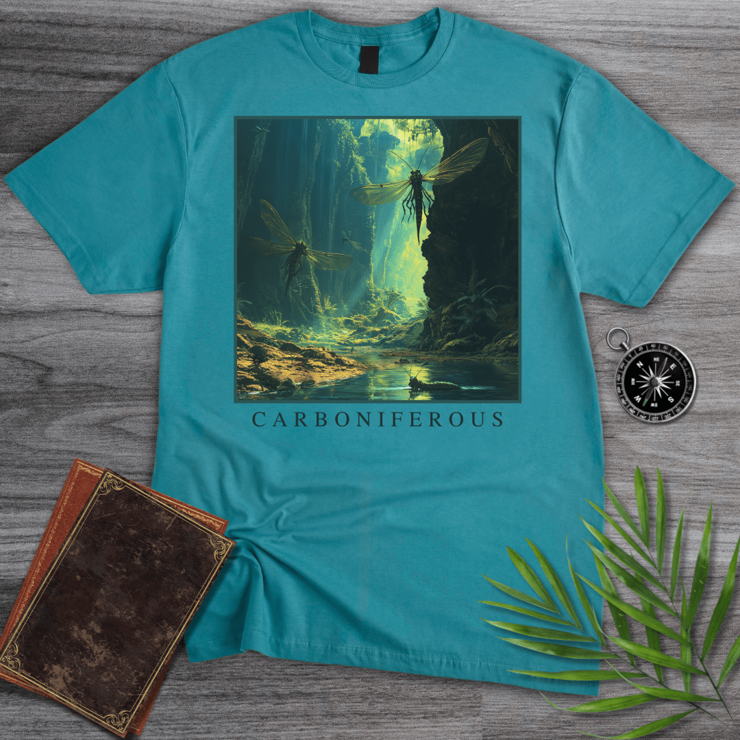 T-Shirt Tropical Blue / S Carboniferous, Giant Insects T-Shirt
