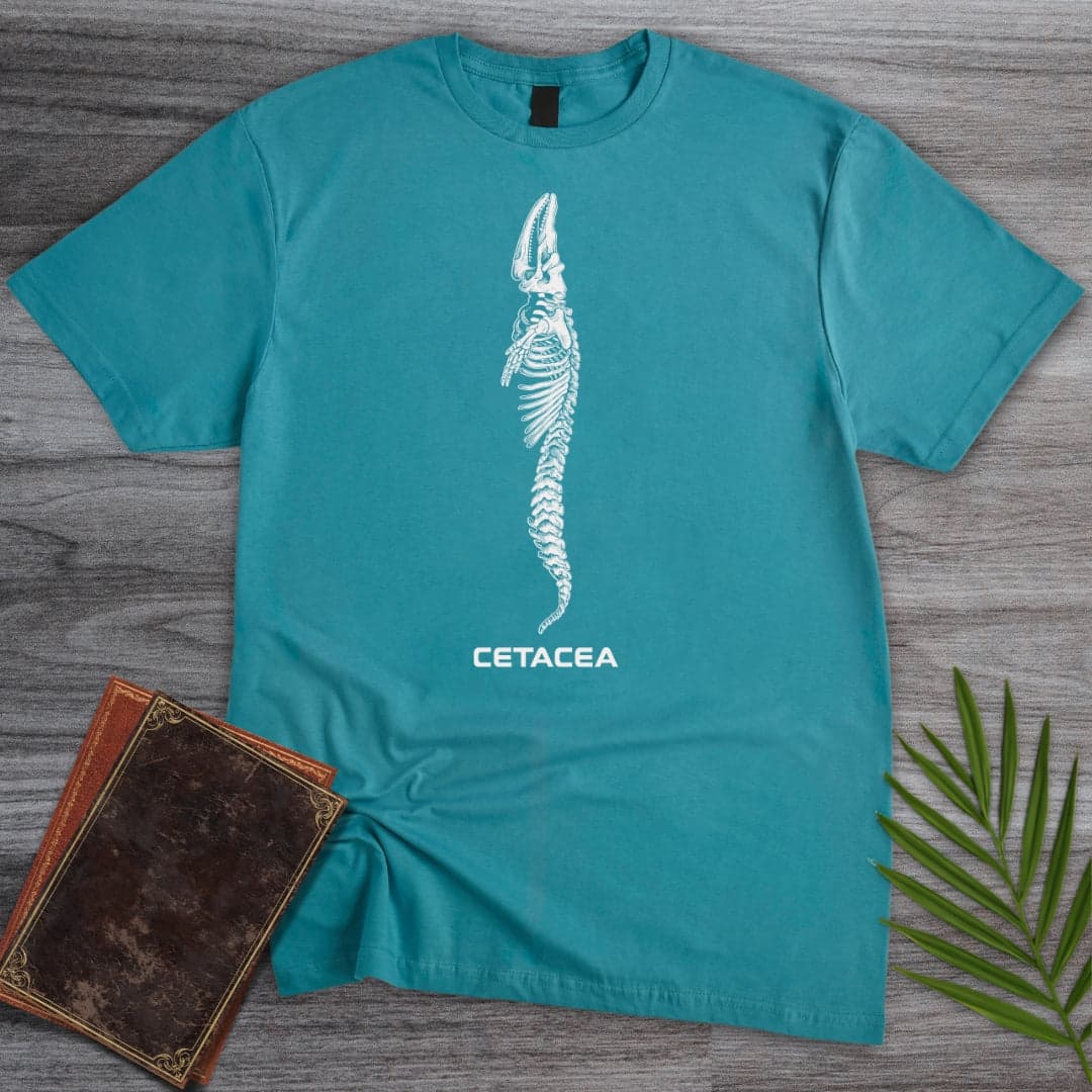 T-Shirt Tropical Blue / S Cetacea Whale Skeleton T-Shirt