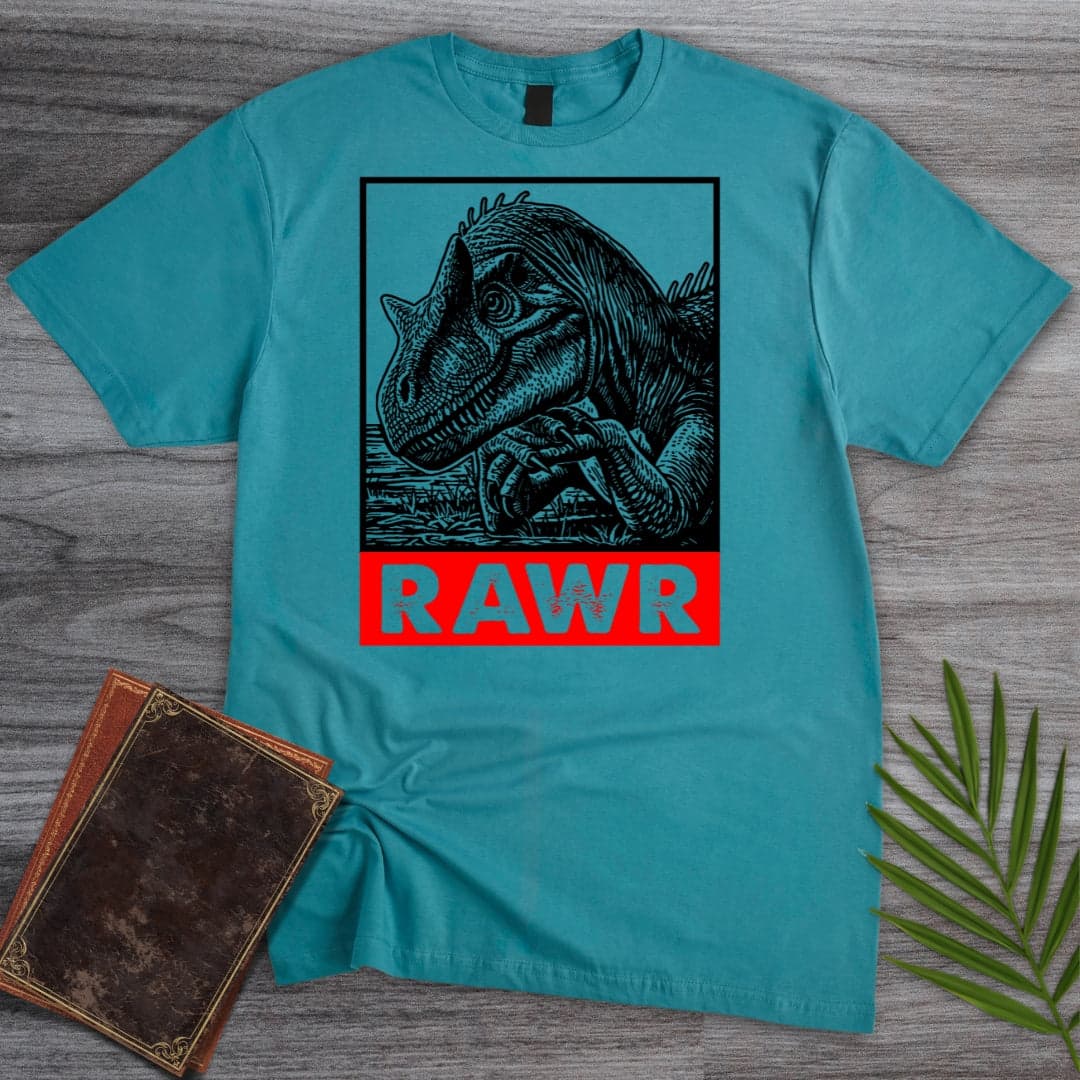T-Shirt Tropical Blue / S Dino Rawr T-Shirt
