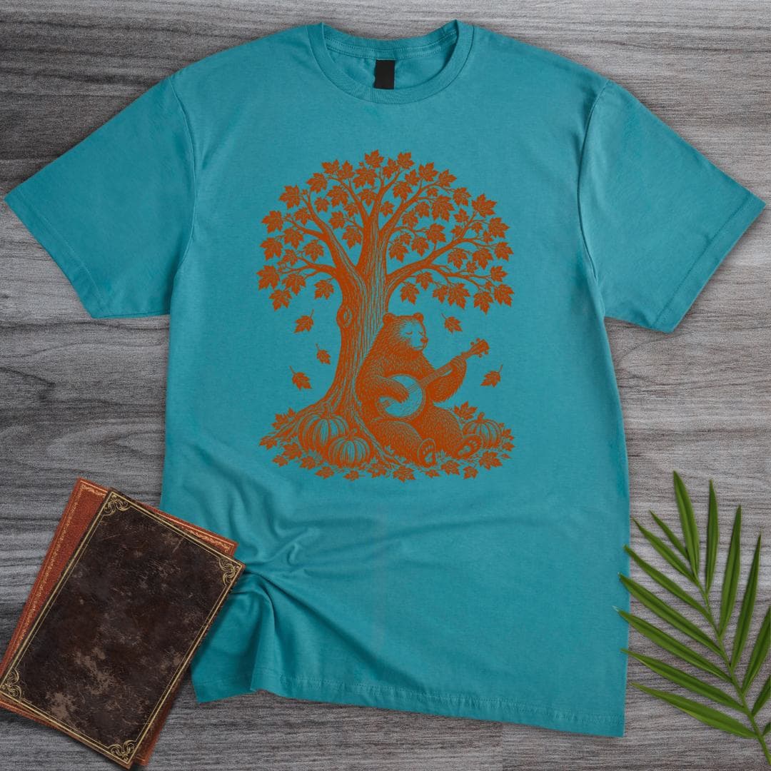 T-Shirt Tropical Blue / S Fall Banjo Bear T-Shirt