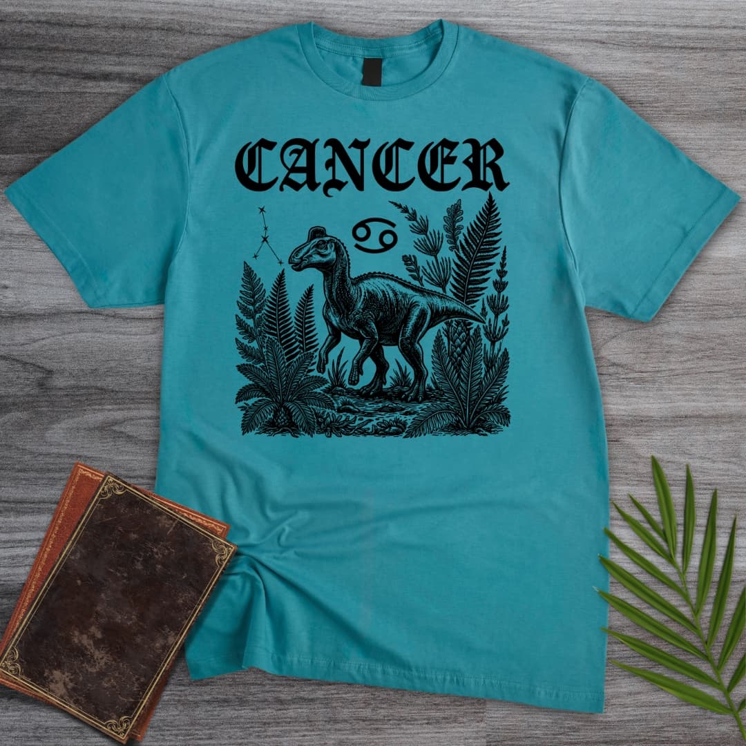 T-Shirt Tropical Blue / S Horoscope: Maiasaura Cancer T-Shirt