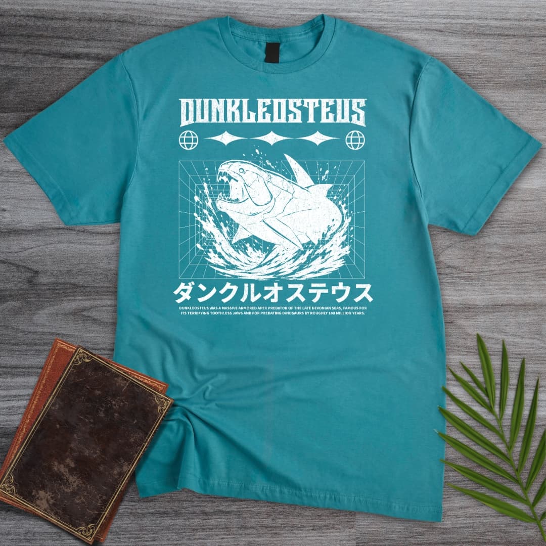 T-Shirt Tropical Blue / S Japanese Dunkleosteus Streetwear T-Shirt