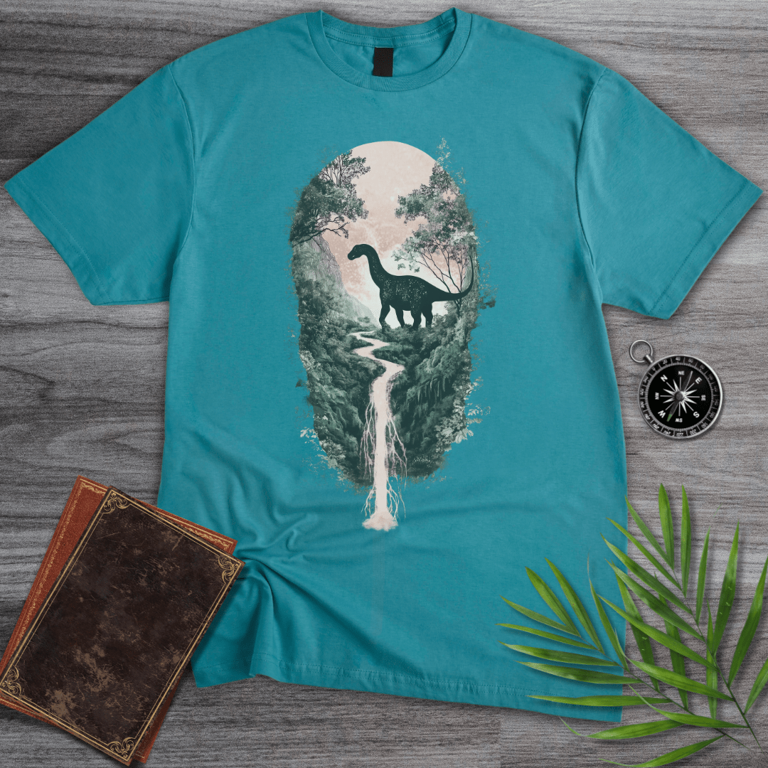 T-Shirt Tropical Blue / S Jurassic Waterfall Forest T-Shirt