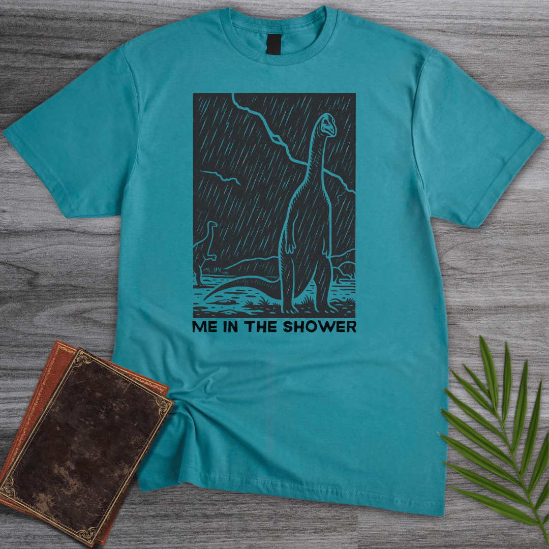 T-Shirt Tropical Blue / S Me In The Shower Sauropod T-Shirt