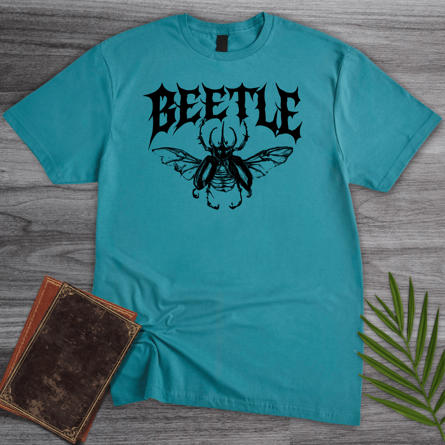 T-Shirt Tropical Blue / S Metal Open Winged Beetle T-Shirt
