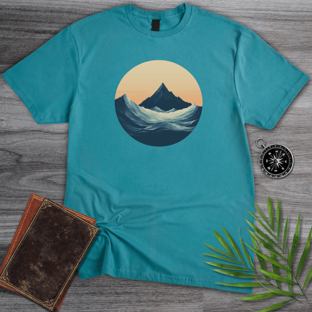 T-Shirt Tropical Blue / S Minimalist Deep Sea Mountain T-Shirt
