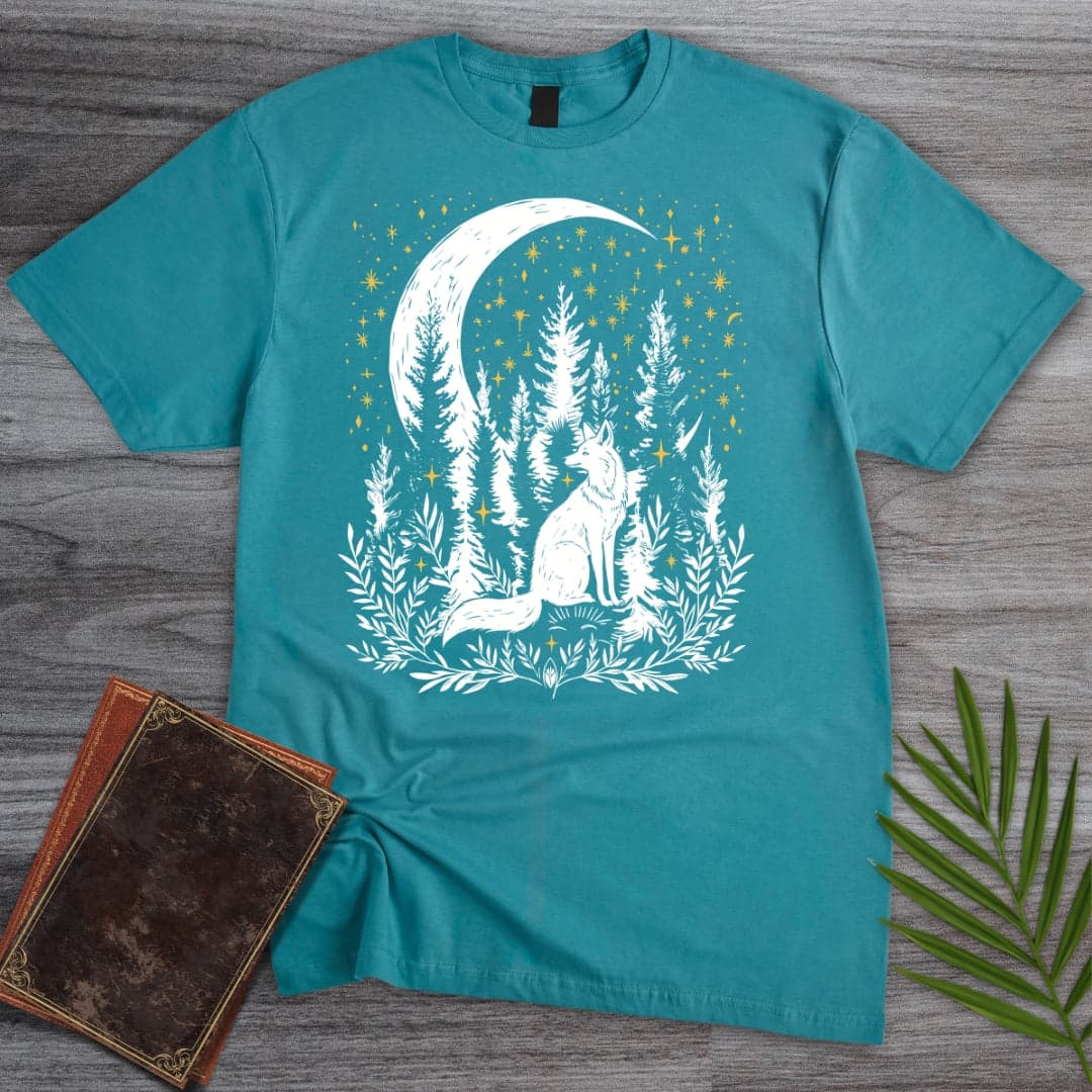 T-Shirt Tropical Blue / S Moon Fox Spirit T-Shirt