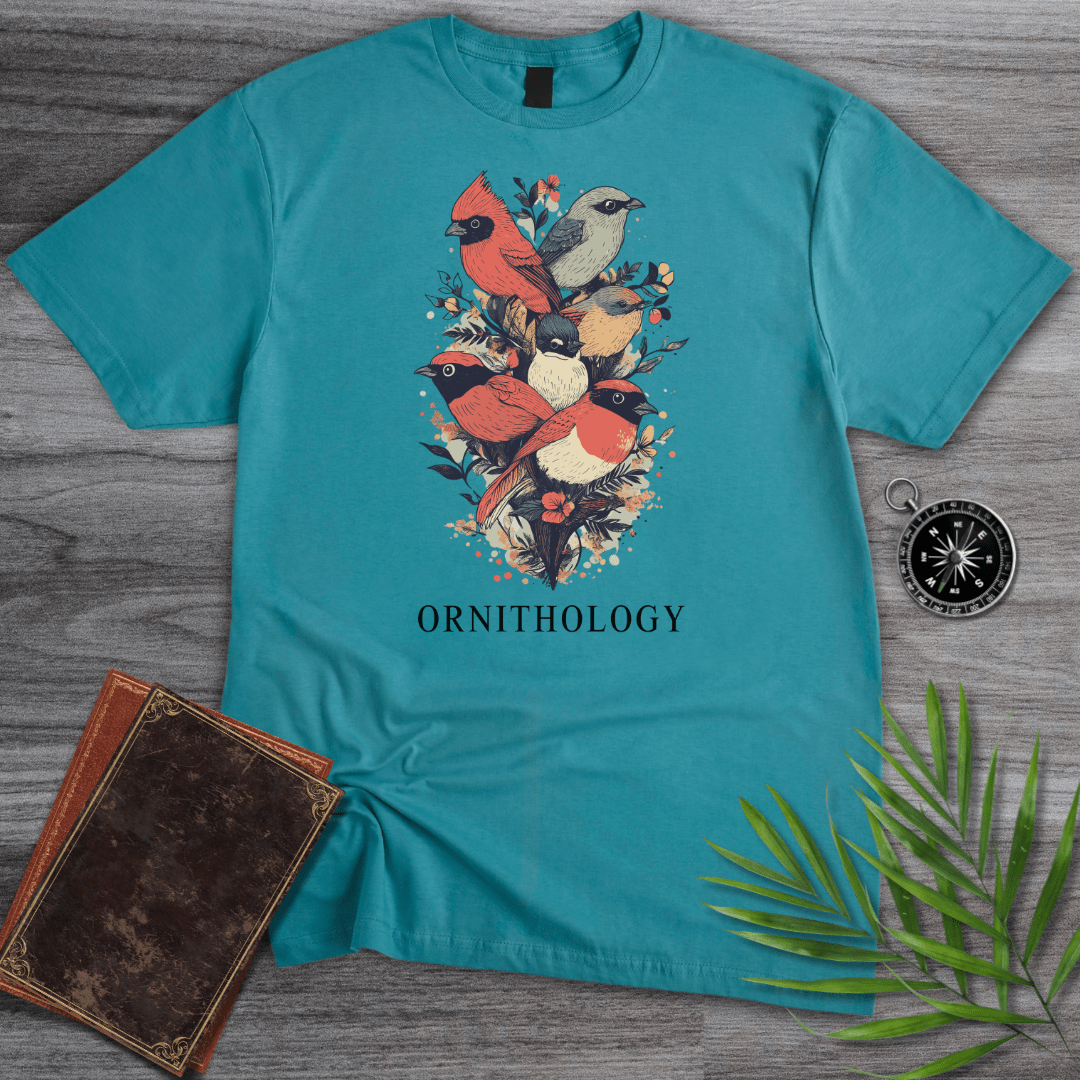 T-Shirt Tropical Blue / S Ornithology, Study of Birds T-Shirt