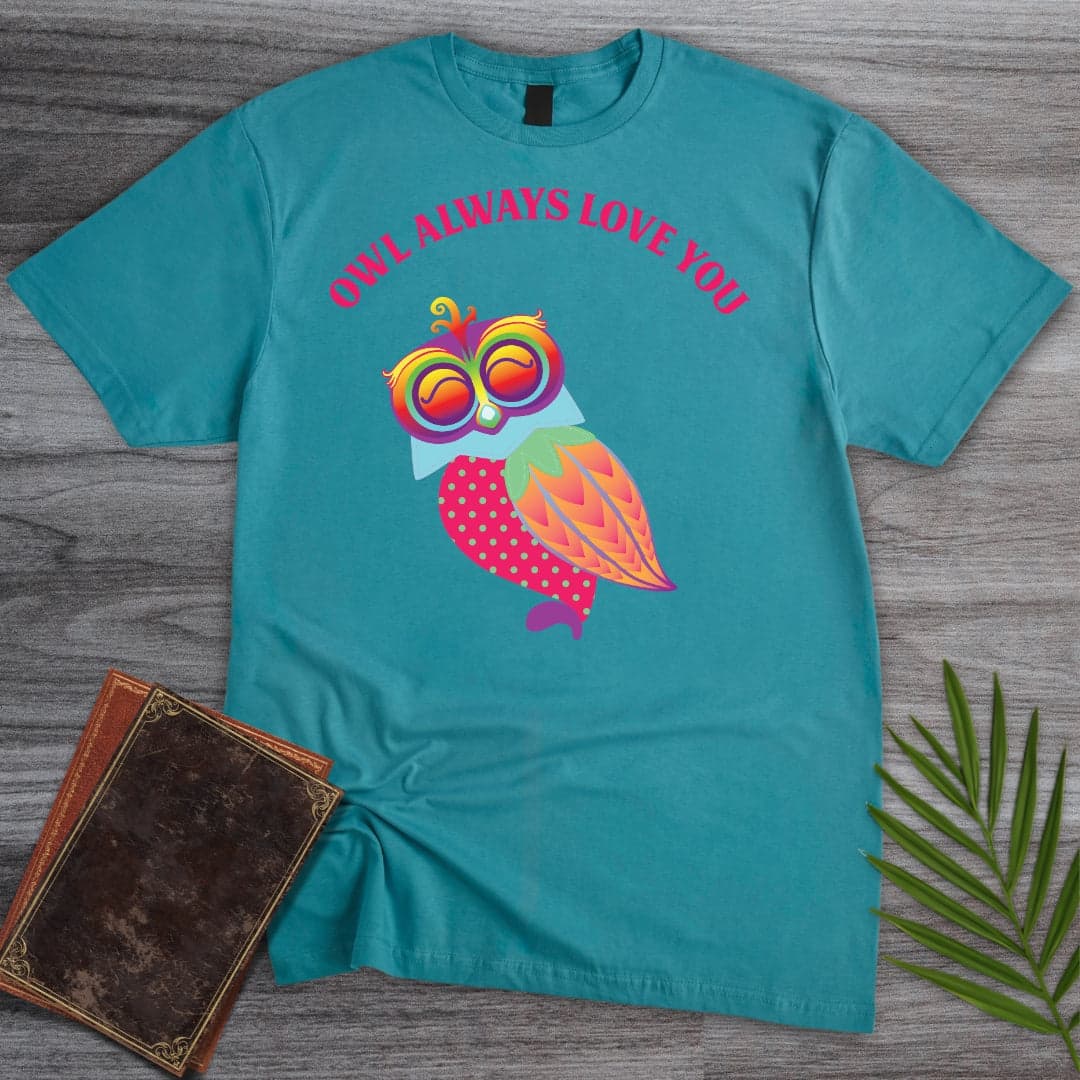 T-Shirt Tropical Blue / S Owl Always Love You T-Shirt (Doobie)