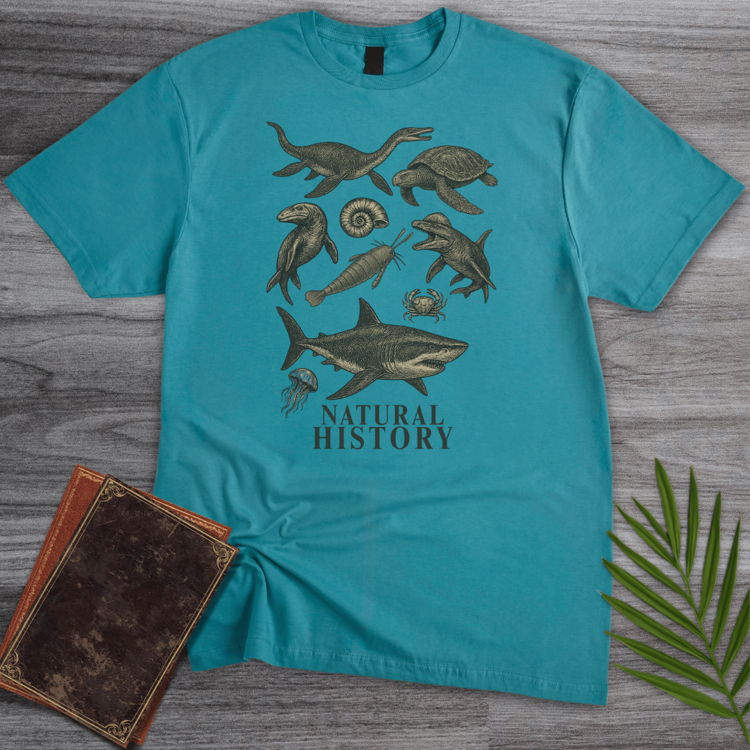 T-Shirt Tropical Blue / S Prehistoric Sea Monsters T-Shirt