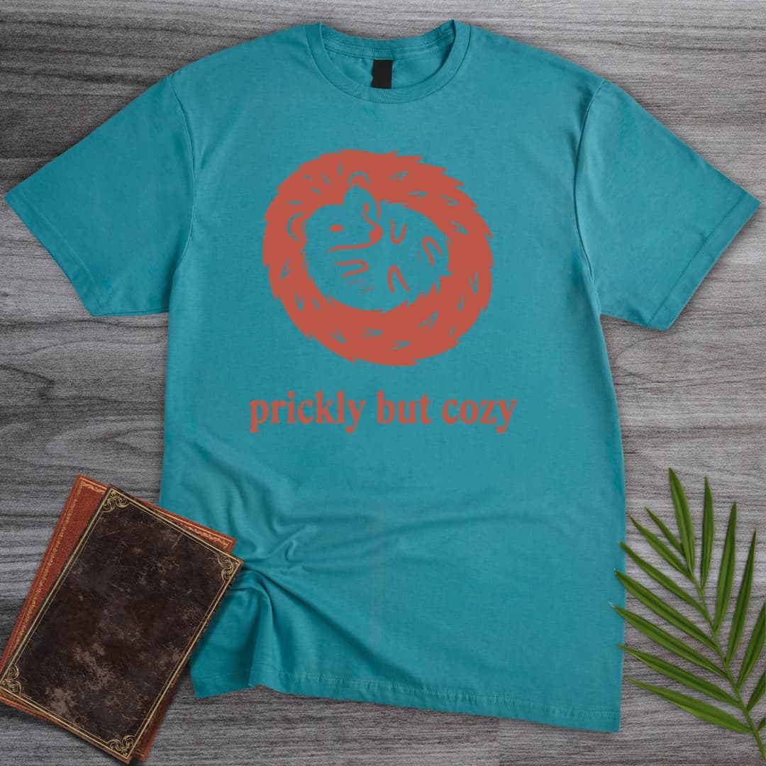 T-Shirt Tropical Blue / S Prickly But Cozy Hedgehog T-Shirt